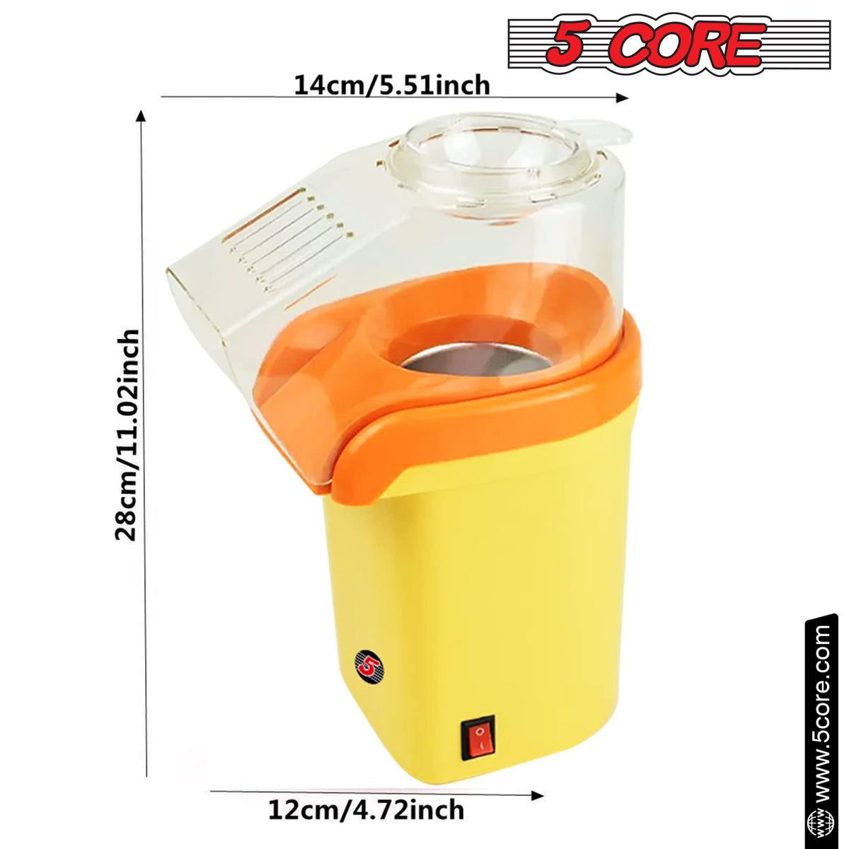 5 Core Popcorn Machine 16 Cup Cap