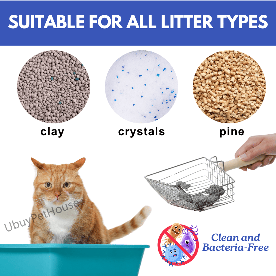 Cat metal litter scoops filter small feces Litter filters Oversized dog litter scoops can cope with different sizes of feces small and large holes