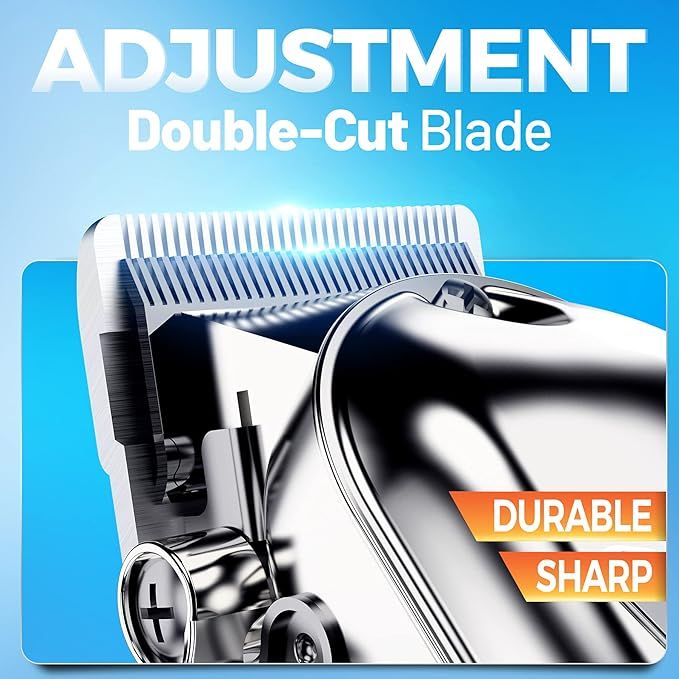 Hair Clipper Cordless Hair Trimmer for Men Professional Full Metal, Beard/Hair Cutting Grooming Kit USB Rechargeable, LED Display