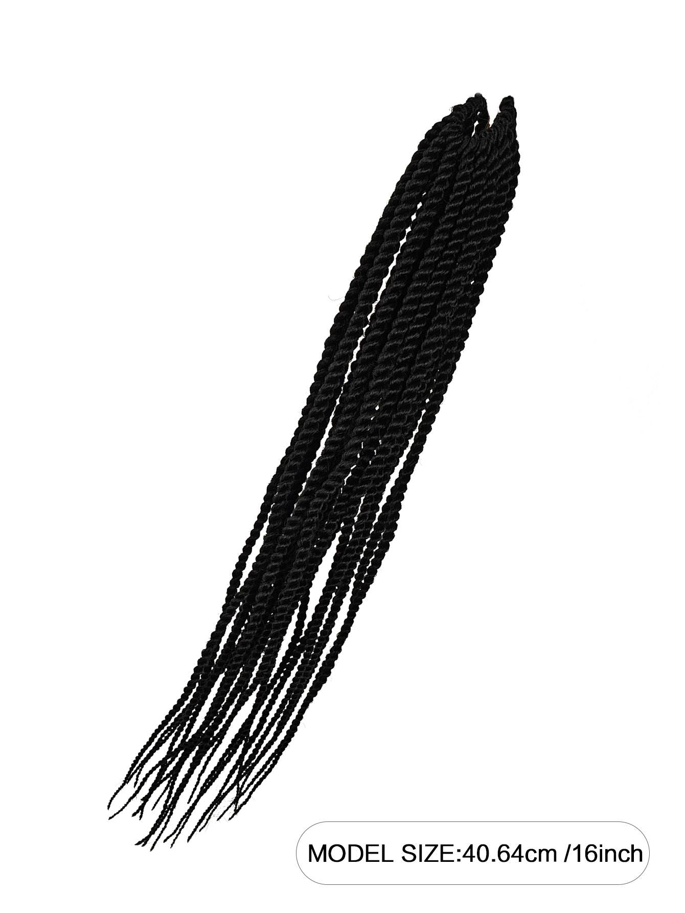 4X EZ SENEGALESE BRAID16 Long Crochet braid synthetic hairstyle black burgundy brown ladies box braid crochet hair-16 inch -1Pack*80Strands