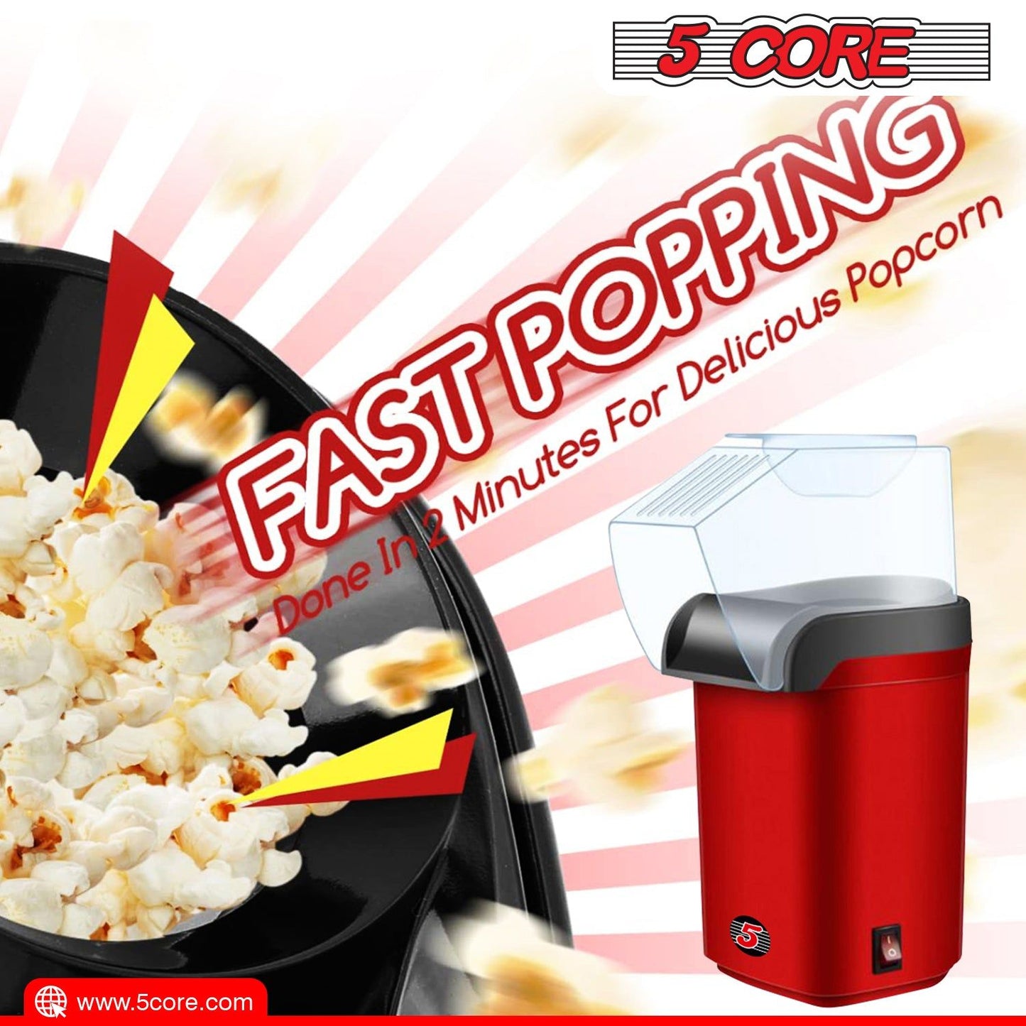 5 Core Popcorn Machine 16 Cup Cap