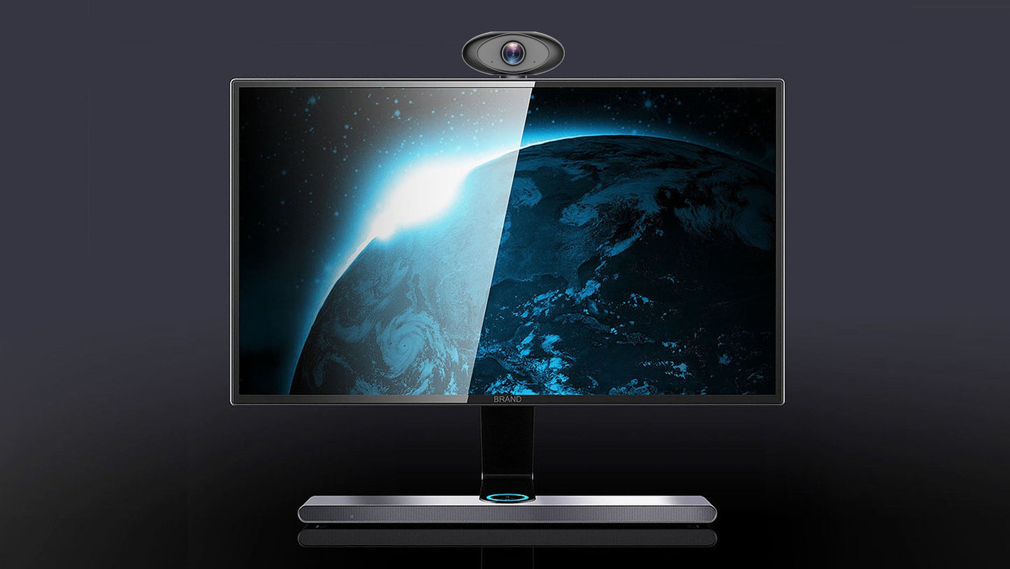 HD 1080P Webcam RC100 USB Computer Desktop Camera for Video Calling Streaming Recording Conferencing Gaming 360° Rotat Low-Light Correction