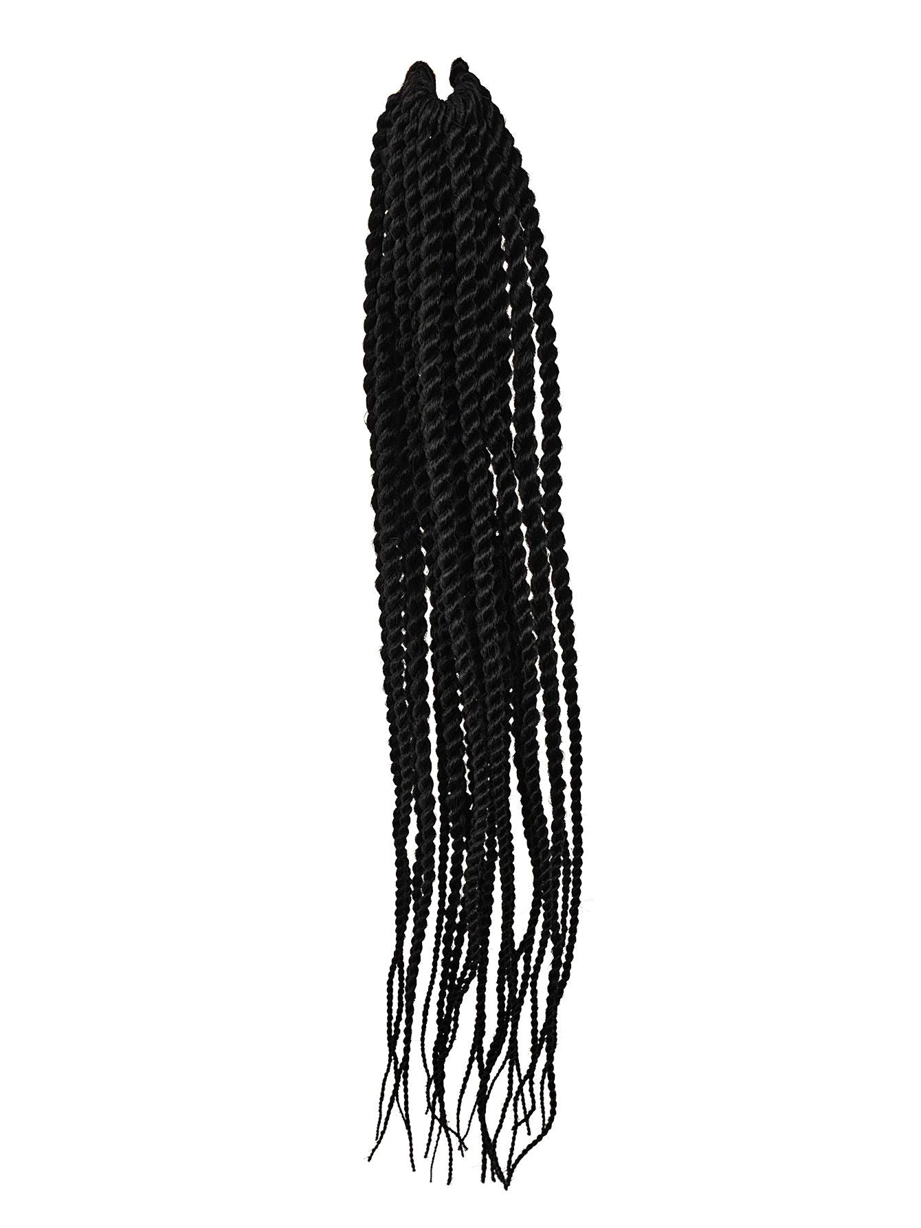 4X EZ SENEGALESE BRAID16 Long Crochet braid synthetic hairstyle black burgundy brown ladies box braid crochet hair-16 inch -1Pack*80Strands