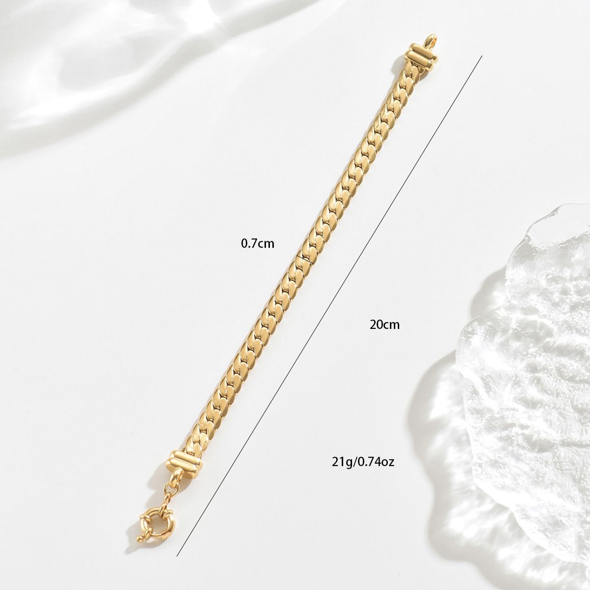 Classic Gold-Plated Chain Bracelet – Minimalist Style for Everyday Elegance