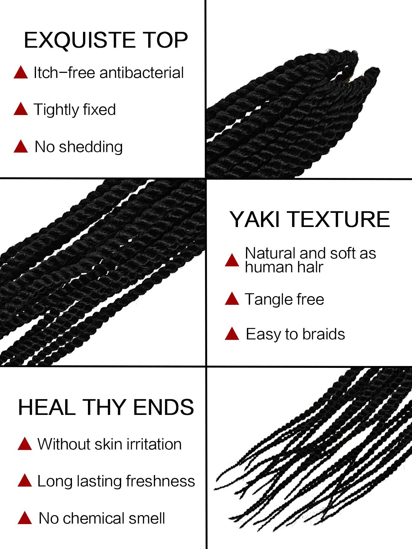 4X EZ SENEGALESE BRAID16 Long Crochet braid synthetic hairstyle black burgundy brown ladies box braid crochet hair-16 inch -1Pack*80Strands