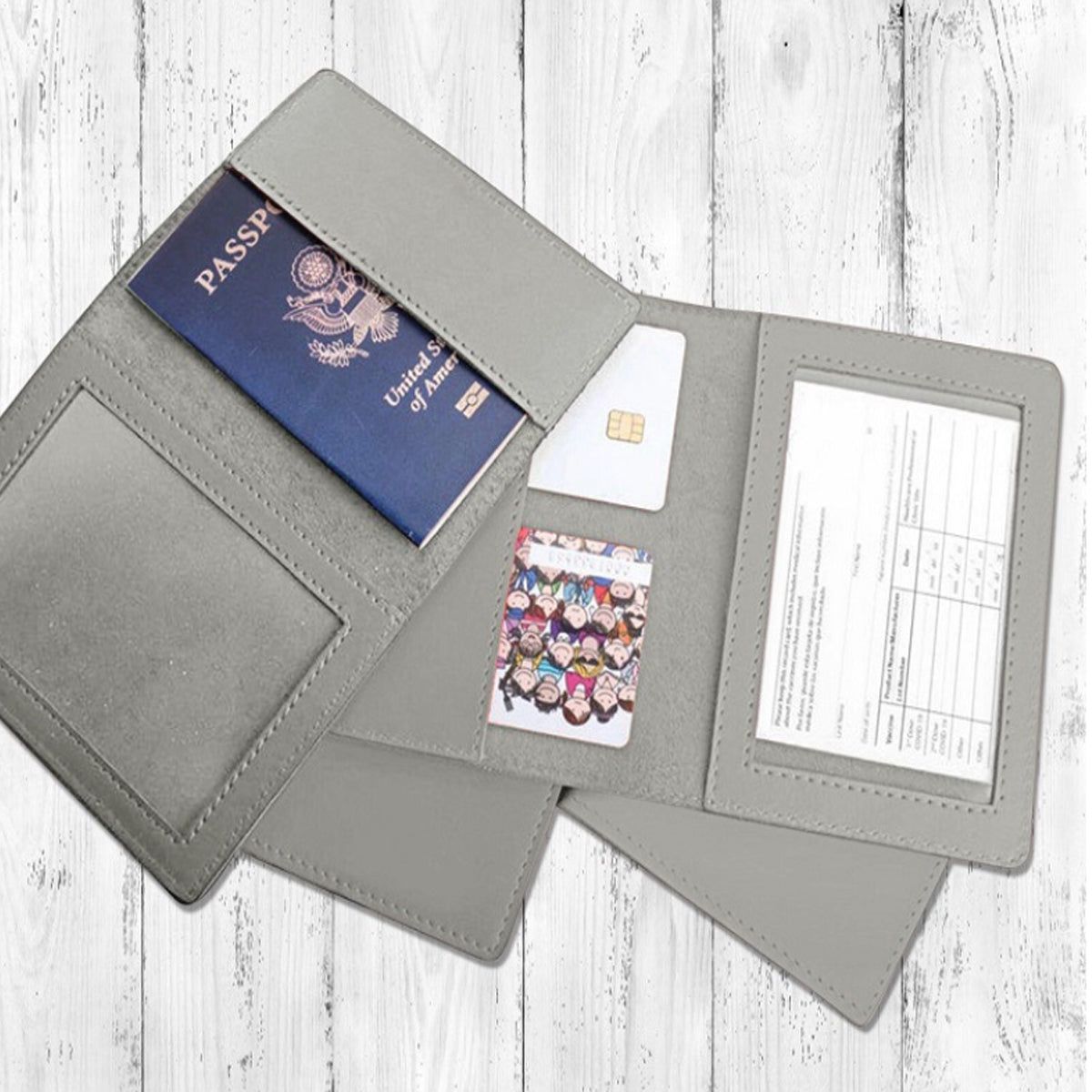 VIP 3 In 1 Card Holder For Vaccination Card; ID And Passport