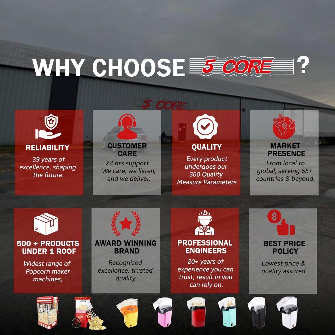 5 Core Popcorn Machine 16 Cup Cap