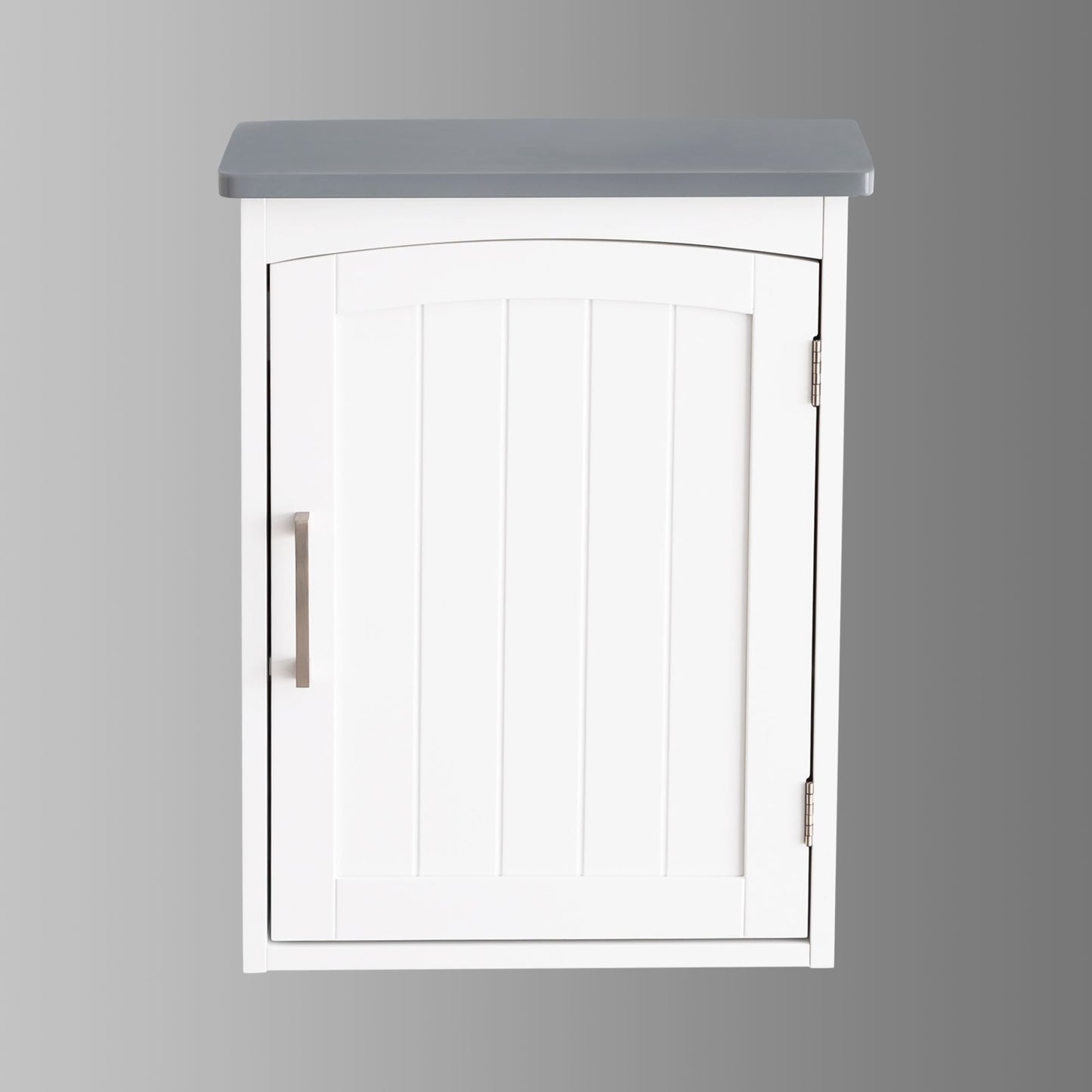 FRALIMK Small Bathroom Wall Cabinet, Medicine Cabinet Organizer for Bathroom, Kitchen, Living Room, White and Gray Top, 15.7*7.1*20.5inch