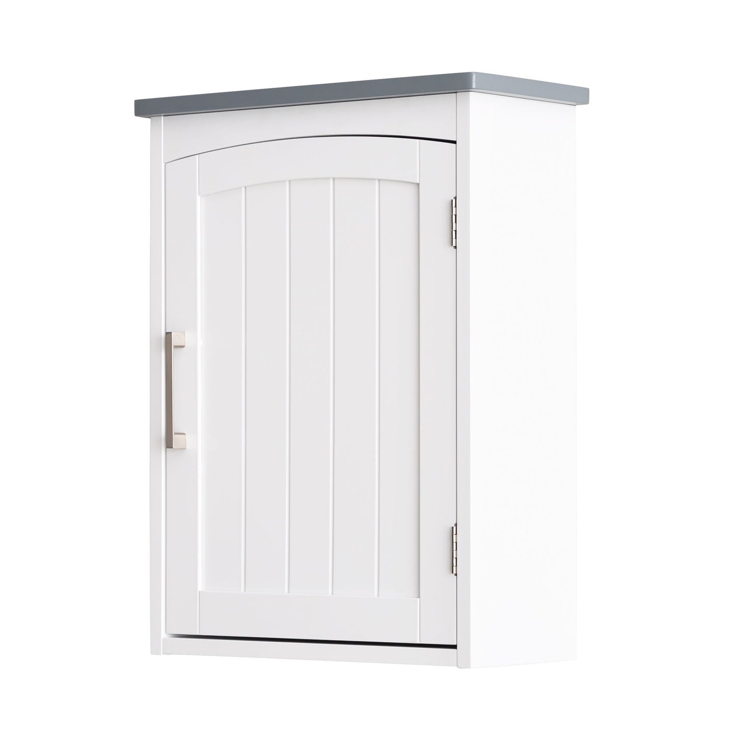 FRALIMK Small Bathroom Wall Cabinet, Medicine Cabinet Organizer for Bathroom, Kitchen, Living Room, White and Gray Top, 15.7*7.1*20.5inch