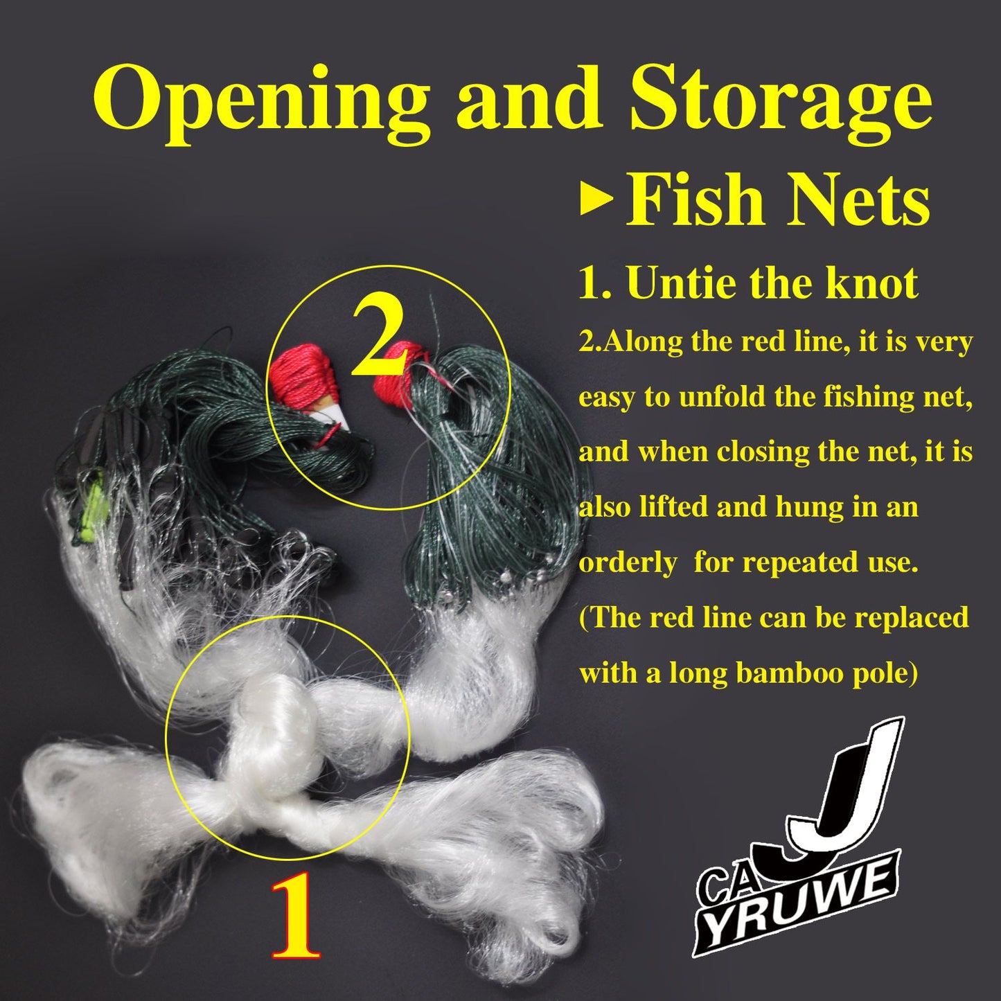 US Folding Fish Sticky Net Three Layer Mesh Nylon Floating Fishing Net Automatically Trap Catch Stick More Fish Easily Portable Folded Reuse Durable Size 25x1.5m or 984x59inch for River Lake
