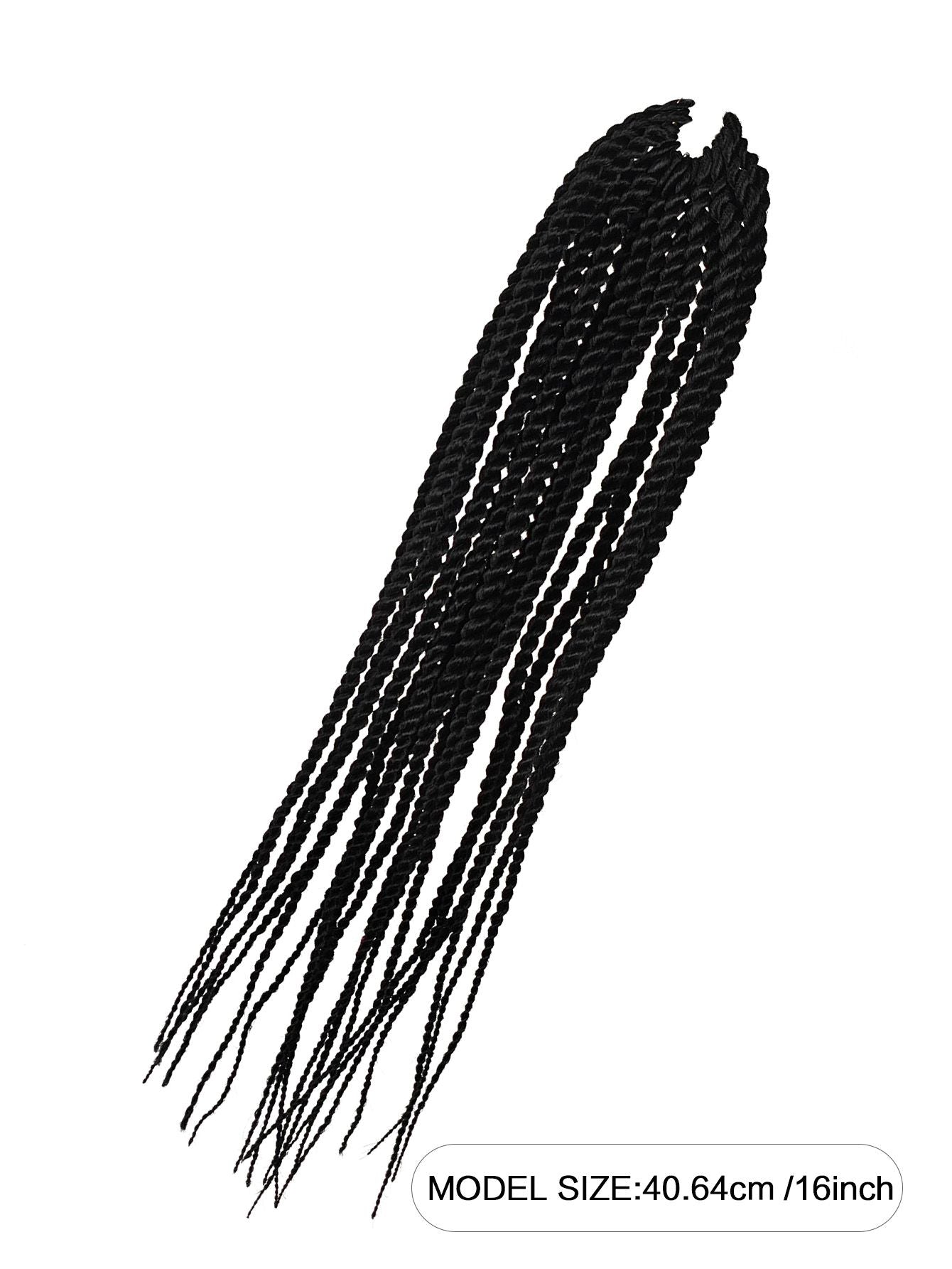 4X EZ SENEGALESE BRAID16 Long Crochet braid synthetic hairstyle black burgundy brown ladies box braid crochet hair-16 inch -1Pack*80Strands