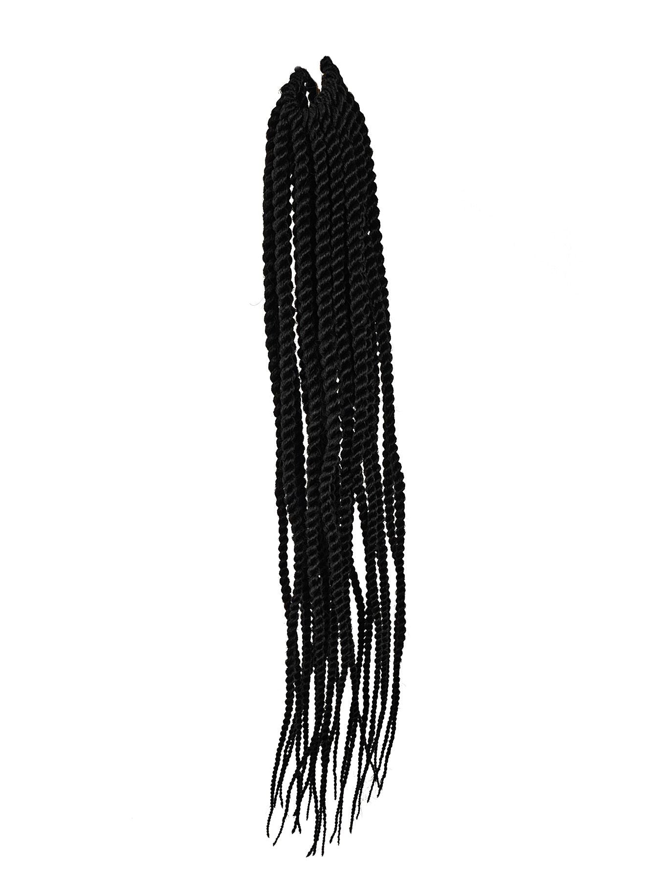 4X EZ SENEGALESE BRAID16 Long Crochet braid synthetic hairstyle black burgundy brown ladies box braid crochet hair-16 inch -1Pack*80Strands