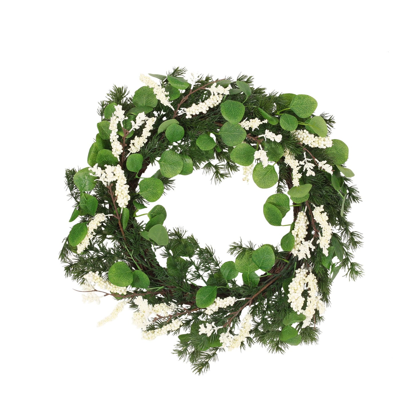 25.5 inch Christmas Wreaths for Front Door,Winter Wreaths for Indoor and Outdoor Christmas Decorations,Christmas Door Wreath with Leaves and Berries