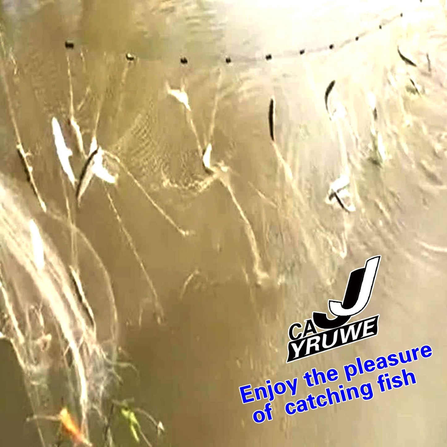 US Folding Fish Sticky Net Three Layer Mesh Nylon Floating Fishing Net Automatically Trap Catch Stick More Fish Easily Portable Folded Reuse Durable Size 25x1.5m or 984x59inch for River Lake