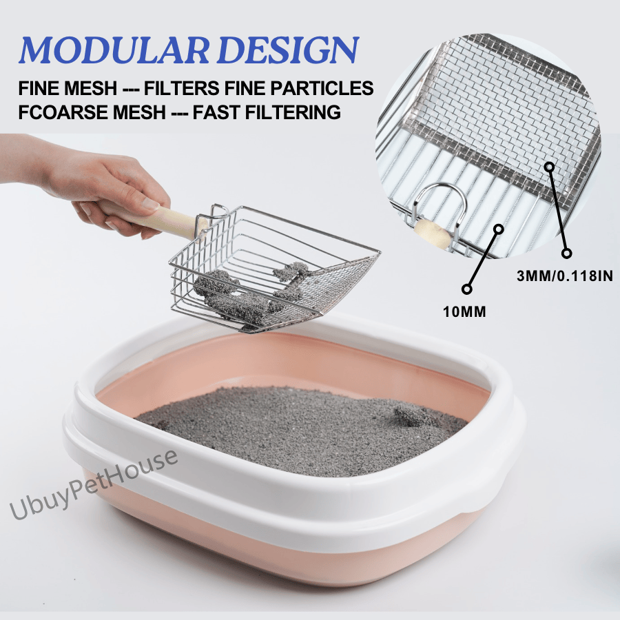 Cat metal litter scoops filter small feces Litter filters Oversized dog litter scoops can cope with different sizes of feces small and large holes