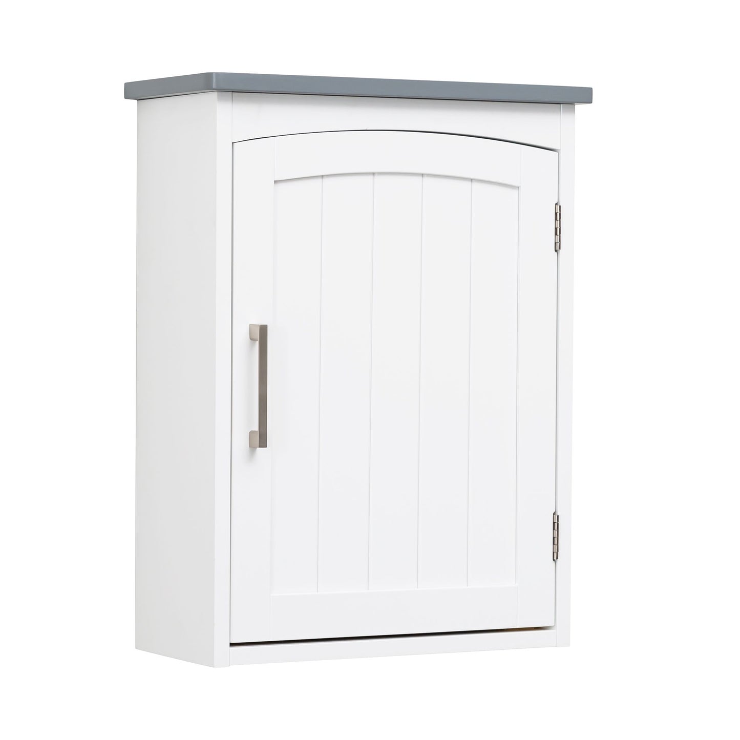 FRALIMK Small Bathroom Wall Cabinet, Medicine Cabinet Organizer for Bathroom, Kitchen, Living Room, White and Gray Top, 15.7*7.1*20.5inch