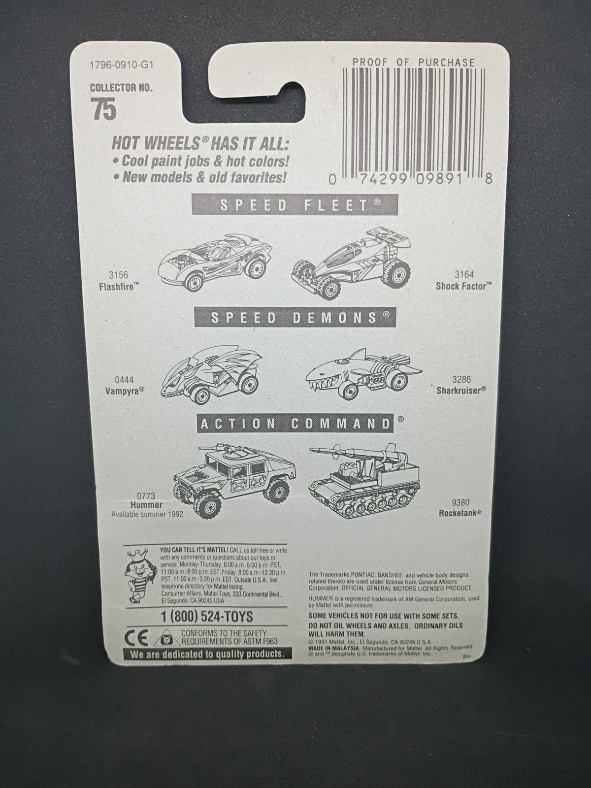 Vintage Hot Wheels Pontiac Banshee #75 Red Diecast Car