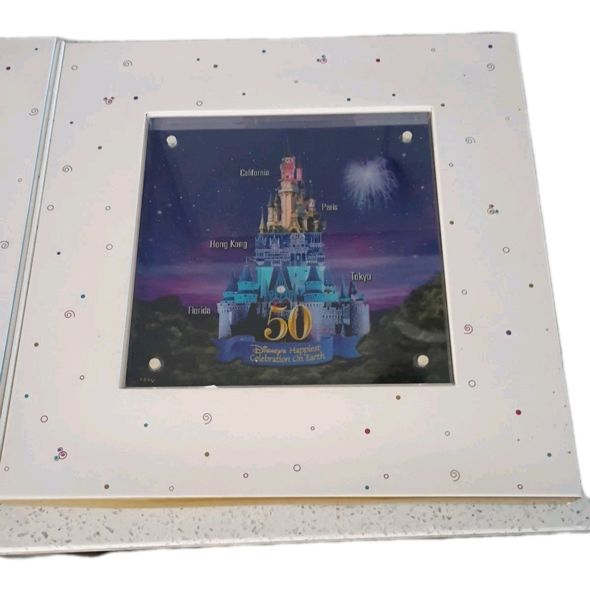 Disney 50th anniversary happiest celebration on earth 3d double sided photo box