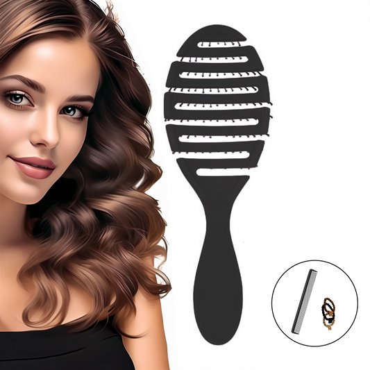 Detangler Brush, Flexible Detangling Brush For All Types Of Hair,For Wet & Dry Hair,Hair Detangler For Curly Hair With Soft Bristles,Skeleton Elastic Hair Brush