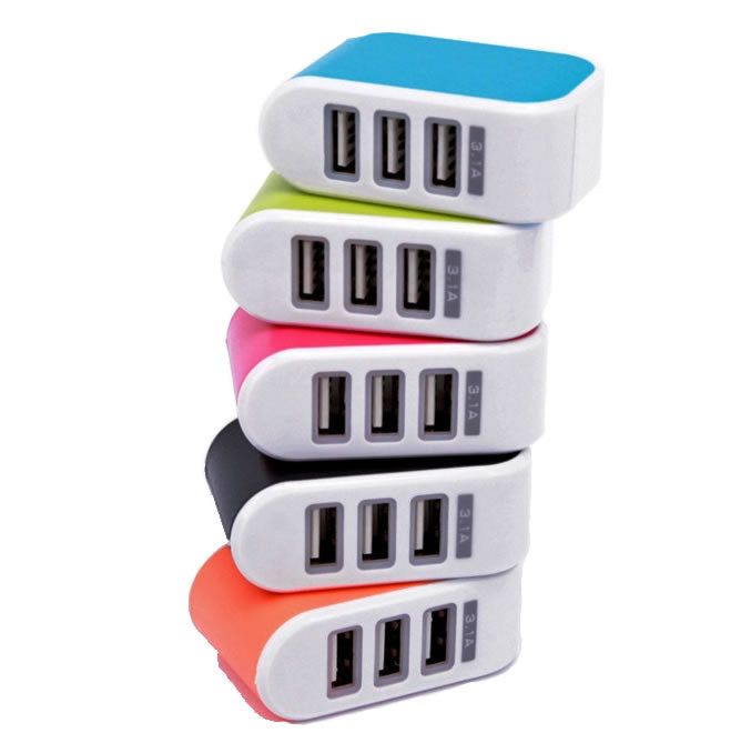 Triple Charger 3 USB Port Wall Adapter