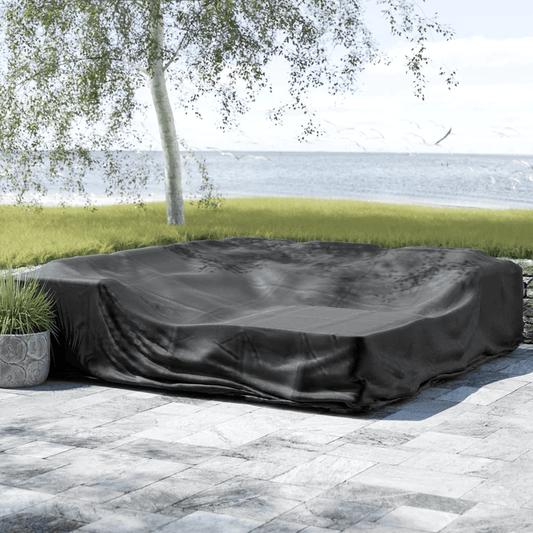 Direct Wicker 106x106in Durable and Water Resistant Outdoor Furniture Cover with Buckles Fits