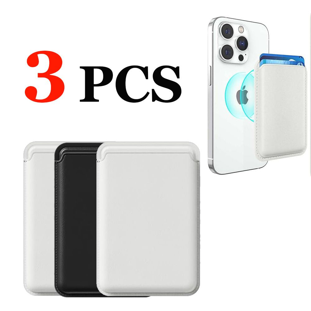 3 PCS Stronger Magnetic RFID Leather Phone Wallet ,Stick on Series of iPhone 15/14/13/12 and Pro/Promax