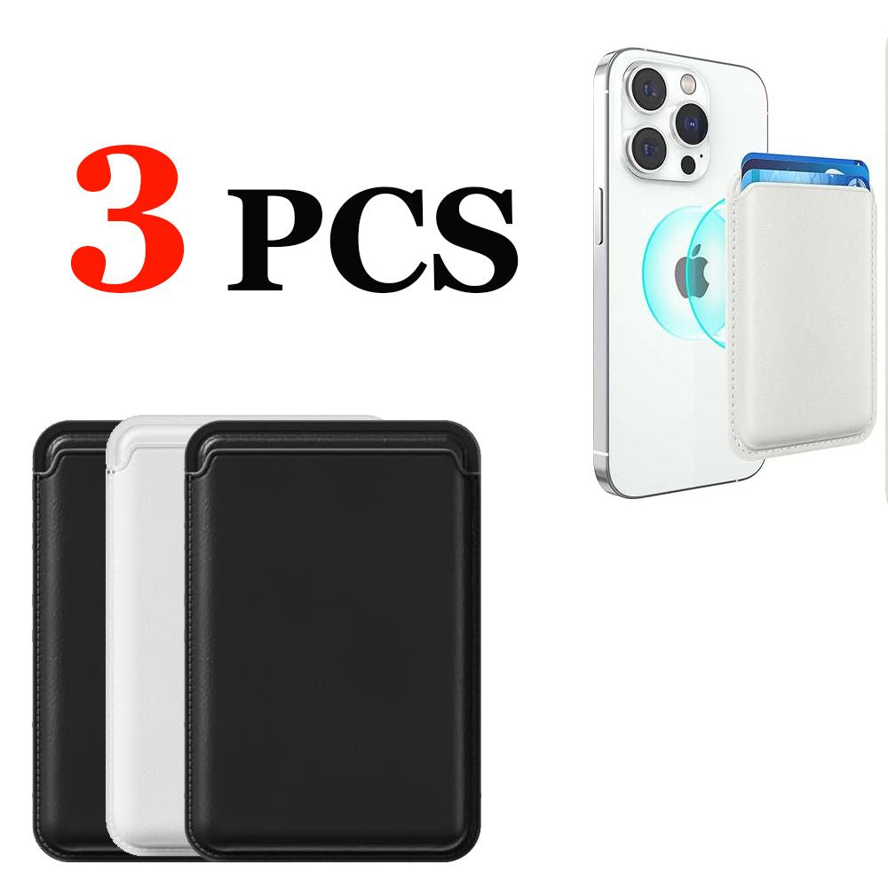 3 PCS Stronger Magnetic RFID Leather Phone Wallet ,Stick on Series of iPhone 15/14/13/12 and Pro/Promax