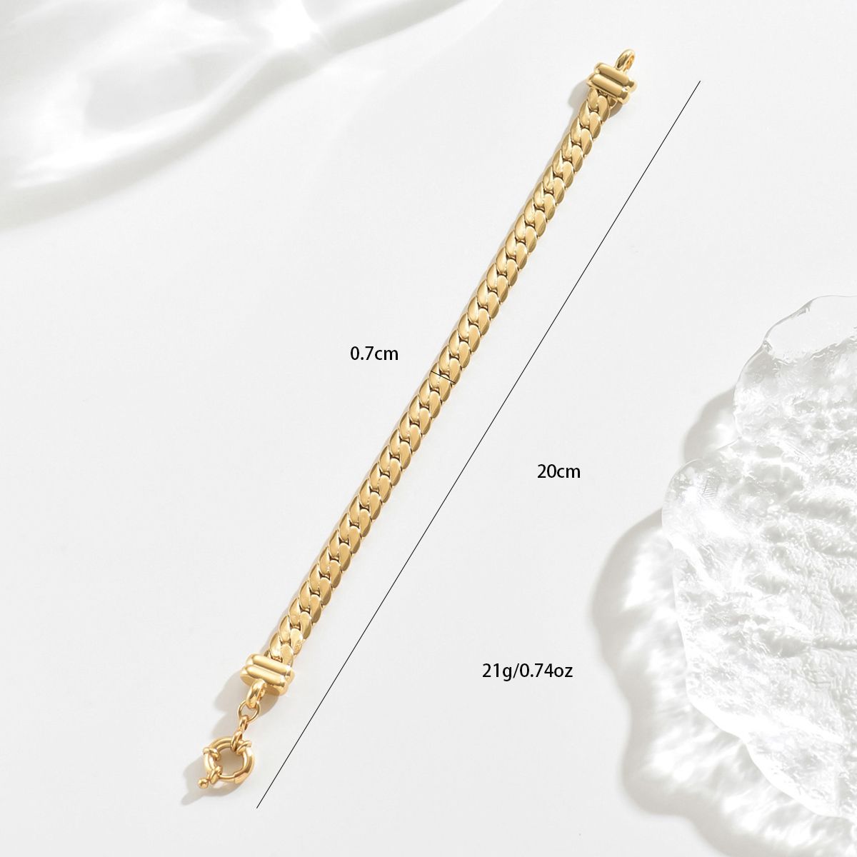 Classic Gold-Plated Chain Bracelet –  Minimalist Style for Everyday Elegance