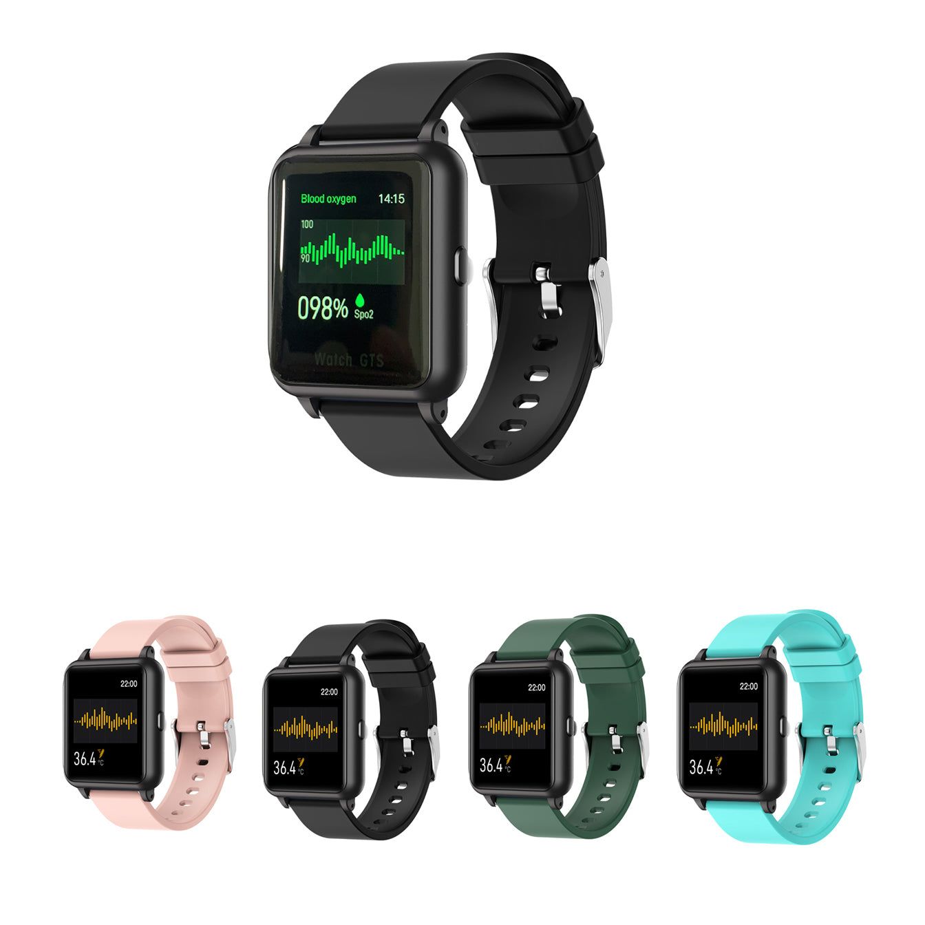 OXITEMP Smart Watch With Live Oximeter; Thermometer And Pulse Monitor With Activity Tracker