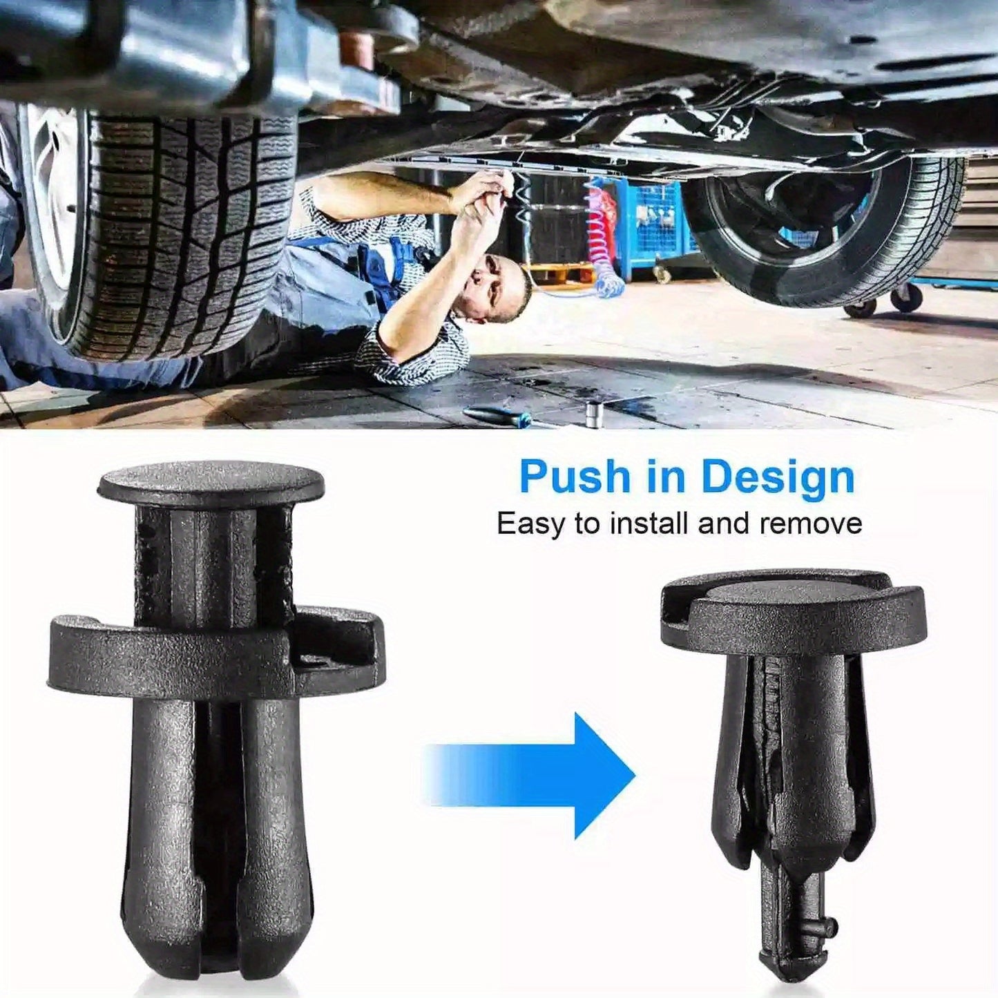 500/1000/1500 pieces of hybrid car fastener rivet push clip kit, nylon bumper fender trim panel cover engine rivets