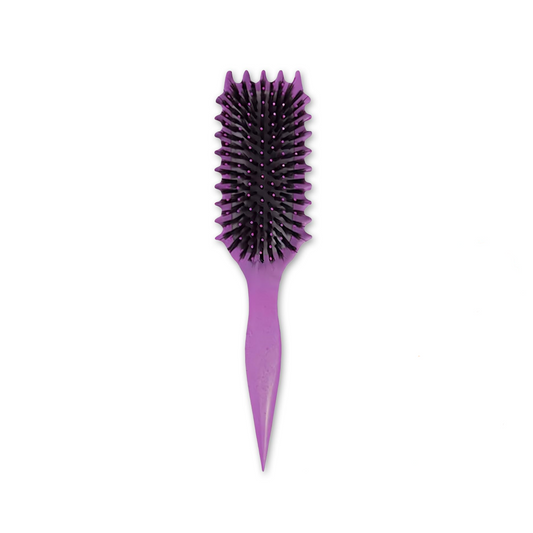 Curl Defining Brush,Boar Bristle Hair Brush Styling Brush for detangling,combing and shaping men and women,curls to reduce pulling and curl separation(Purple)