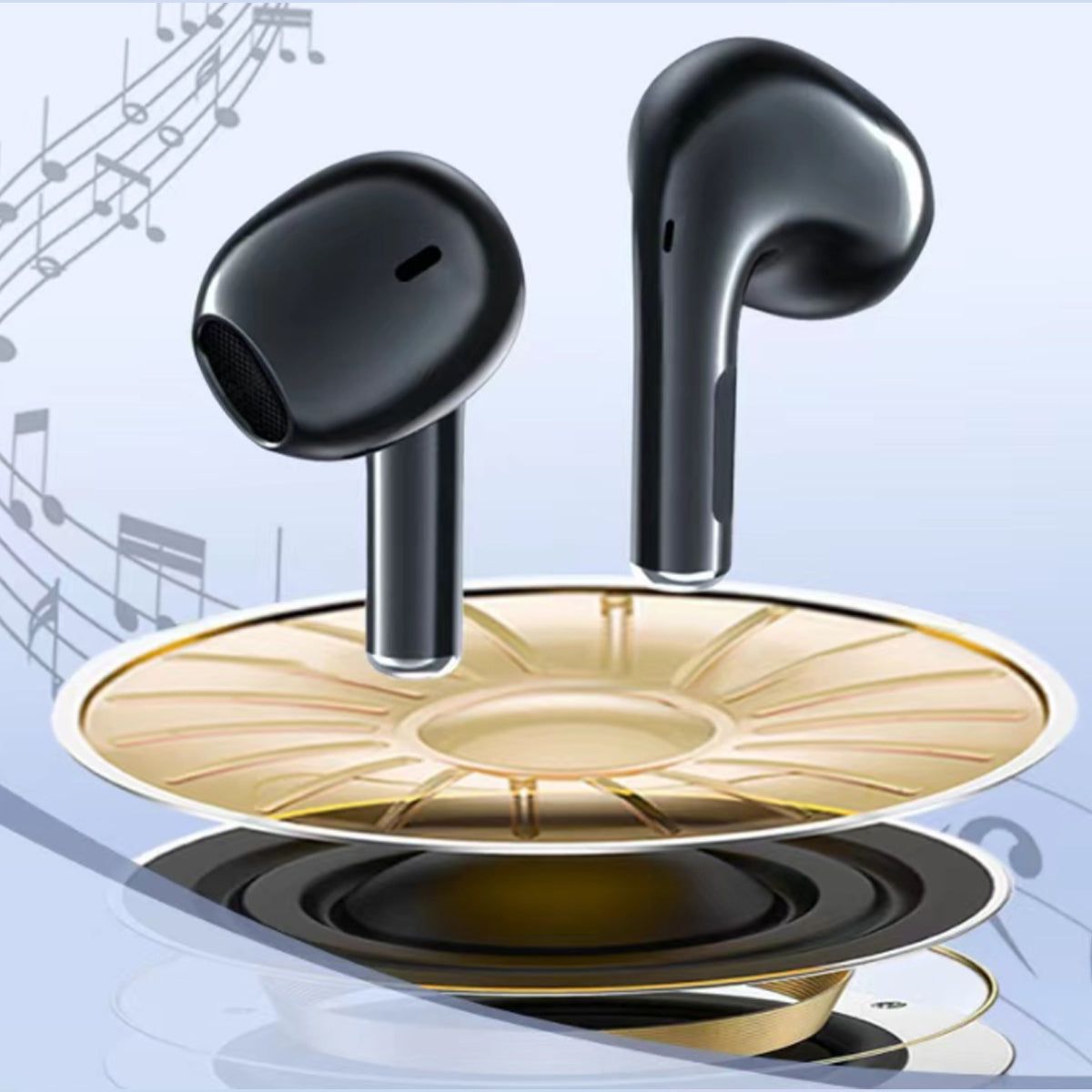 Clear Top Bluetooth Earphone With Charger