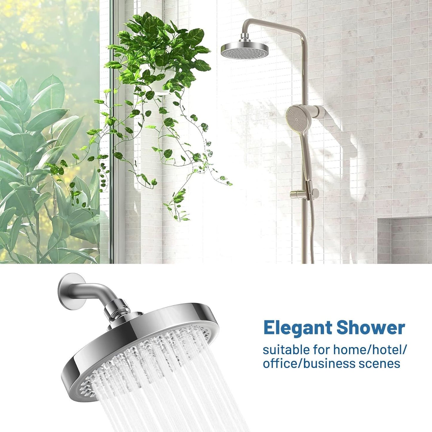 Filtered Shower Head High Pressure Water Flow and Multiple Spray Modes Shower Head with Filter, Power Wash for Hard Water, Shower head with ON/OFFS witch for Pets Bath