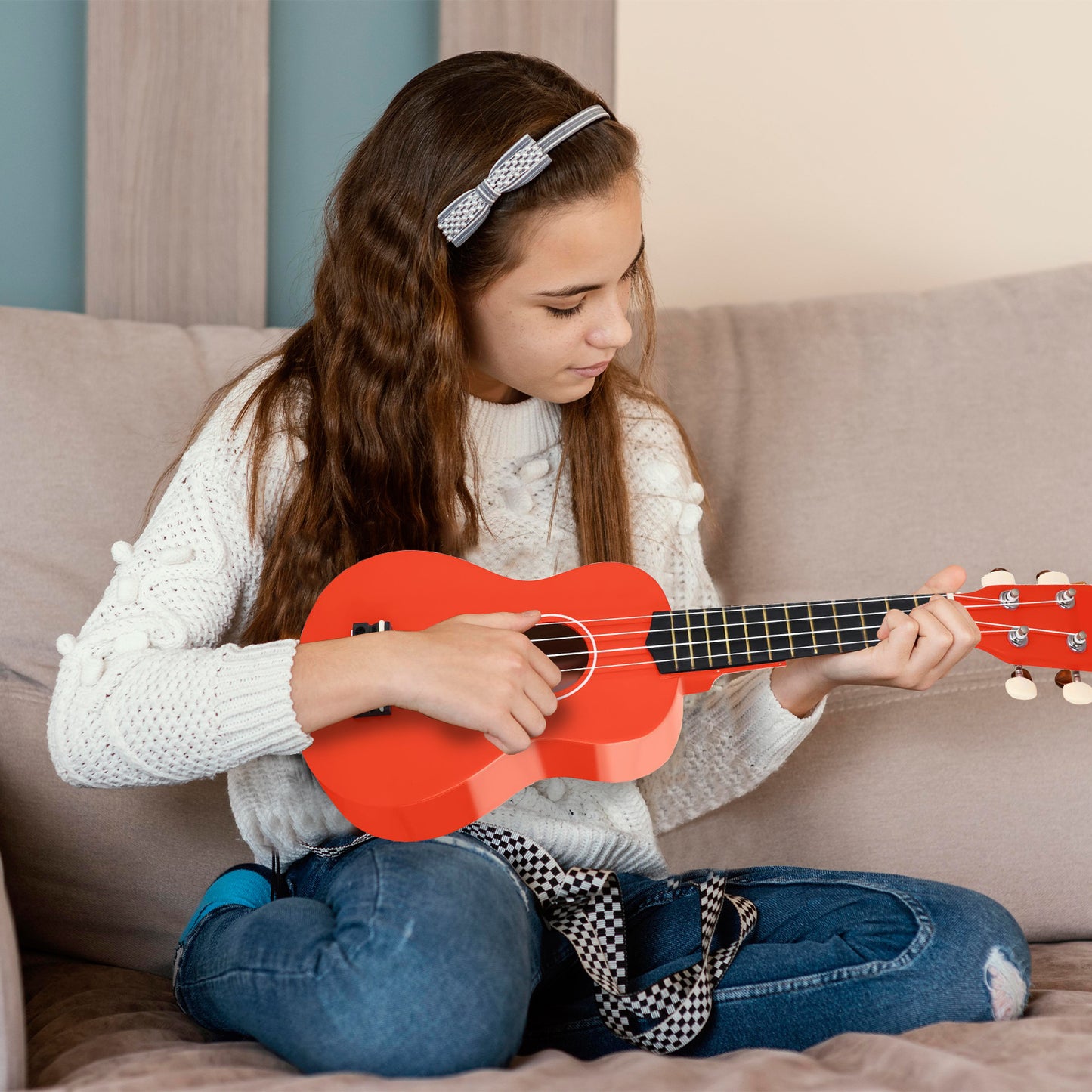 21 inch Ukulele for Beginners, Guitar with Gig Bag, Hawaiian Soprano Ukalalee for Birthday and Holiday Gifts