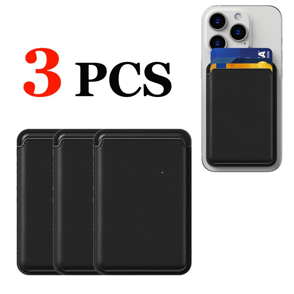 3 PCS Stronger Magnetic RFID Leather Phone Wallet ,Stick on Series of iPhone 15/14/13/12 and Pro/Promax