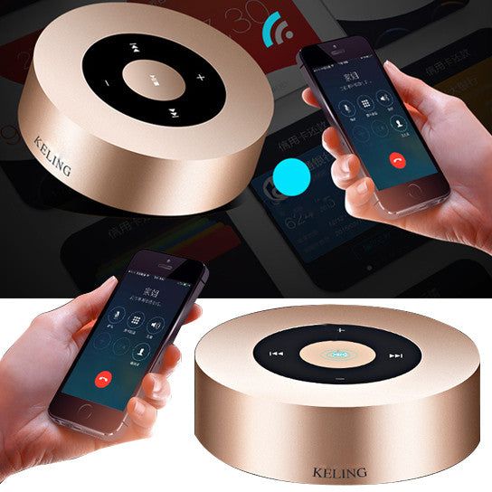 Minimal Metallic Bluetooth Speaker and MP3 Player