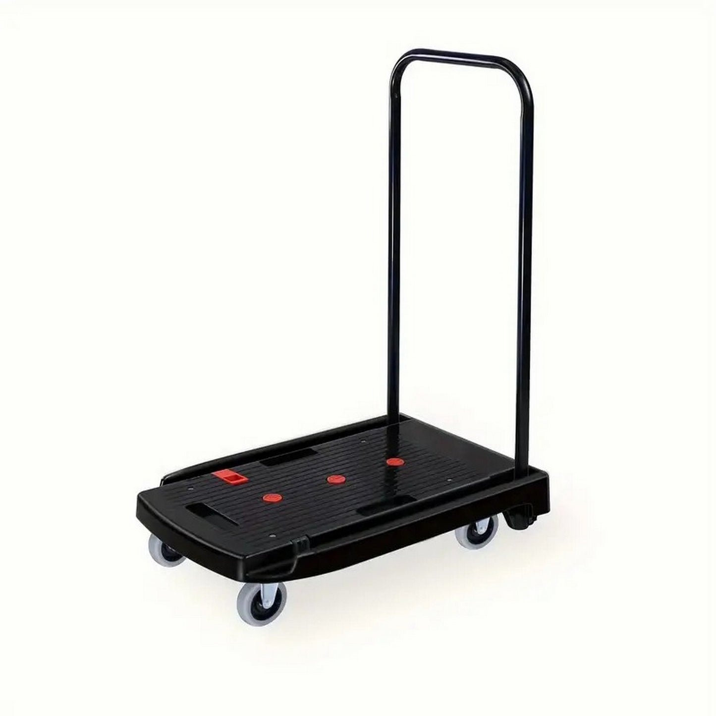 330 pound capacity black plastic steel body foldable trolley, trolley 4-wheel folding platform trolley, made of heavy-duty durable aluminum, prohibited from sale on Amazon