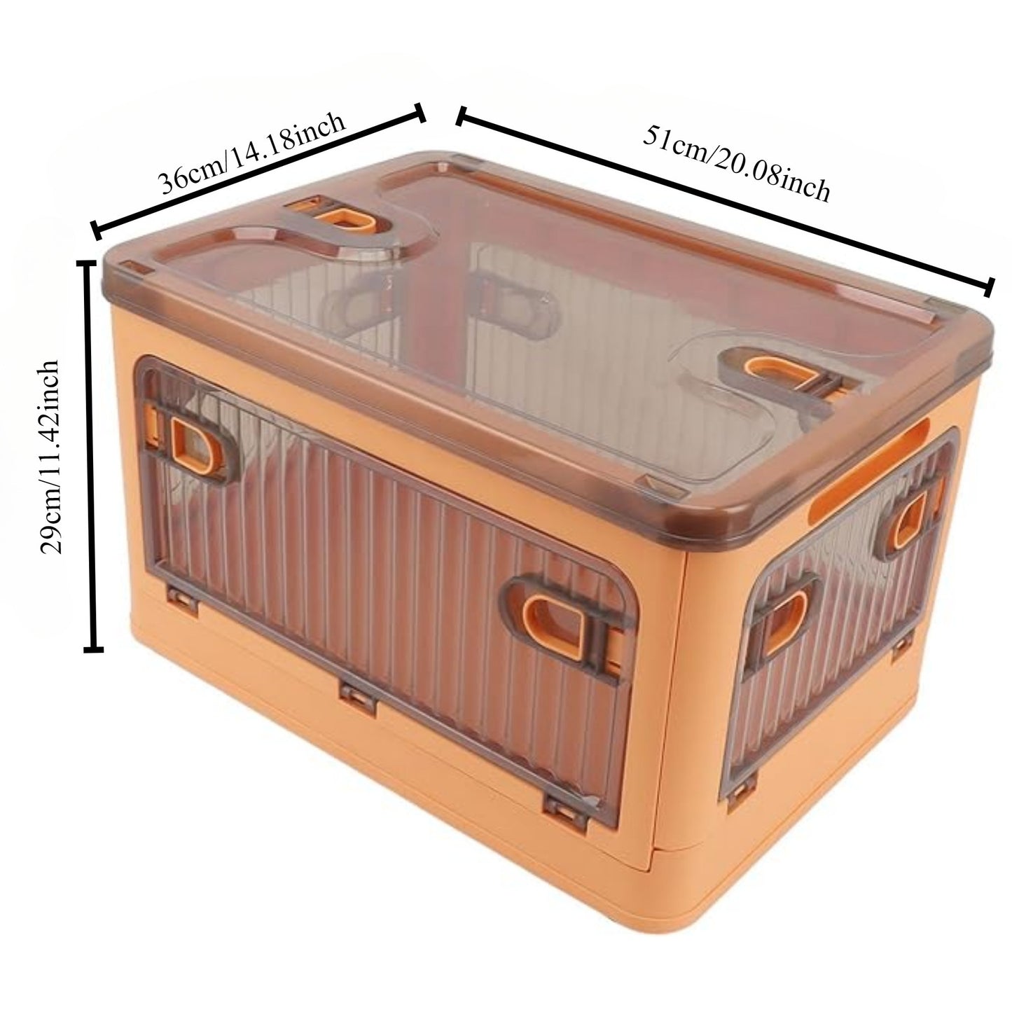 20.08*14.17*11.42in[Multi-purpose transparent folding box] One thing has multiple uses, easily store clothes, books and more