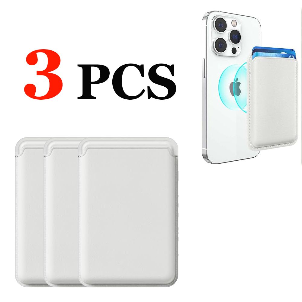 3 PCS Stronger Magnetic RFID Leather Phone Wallet ,Stick on Series of iPhone 15/14/13/12 and Pro/Promax