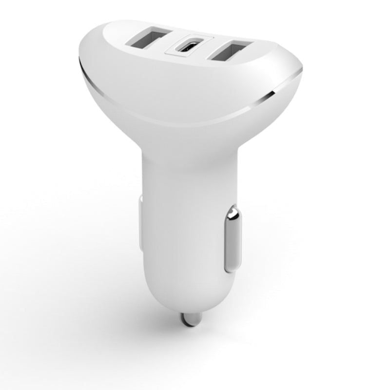 Triple Source Car Charger 2x USB And Type C Ports