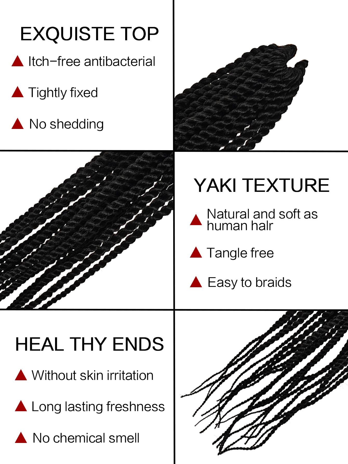 4X EZ SENEGALESE BRAID16 Long Crochet braid synthetic  hairstyle black burgundy brown  ladies box braid crochet hair-16 inch -1Pack*80Strands