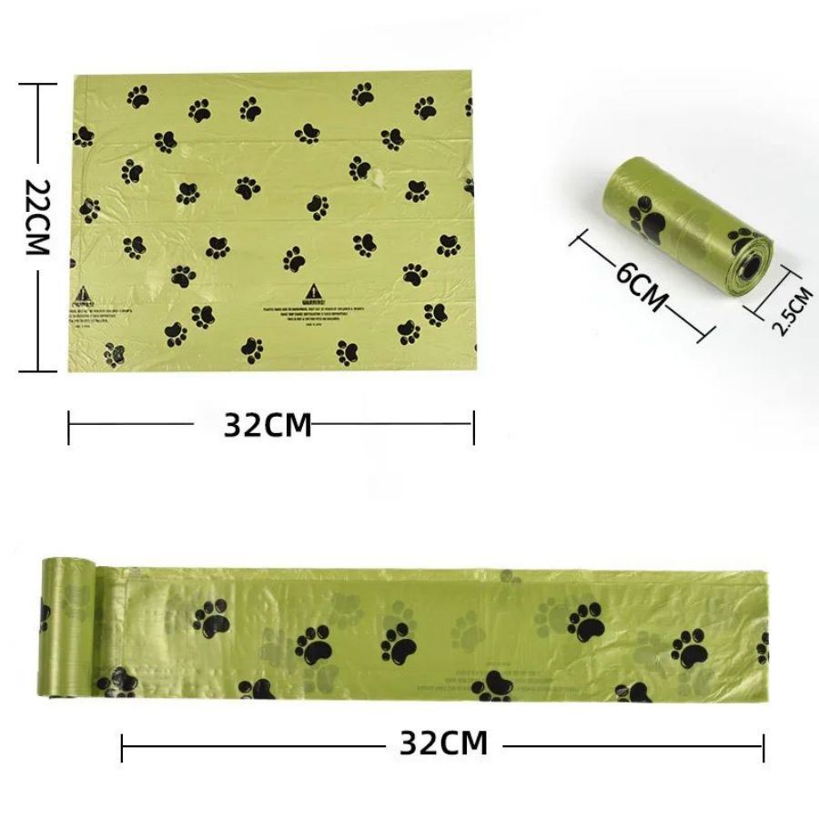 255 bags in 17 volumes Portable pet waste bag Environmental poop bag Portable biodegradable pet waste bag outdoor pet poop collection bag easy to carry