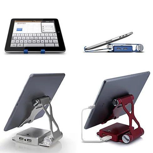 Podium Style Stand With Extended Battery Up To 200% For iPad; iPhone And Other Smart Gadgets