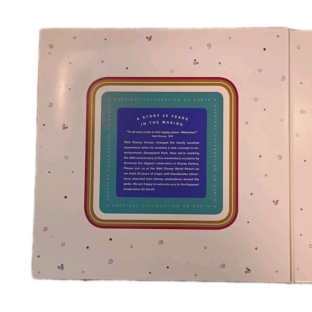 Disney 50th anniversary happiest celebration on earth 3d double sided photo box