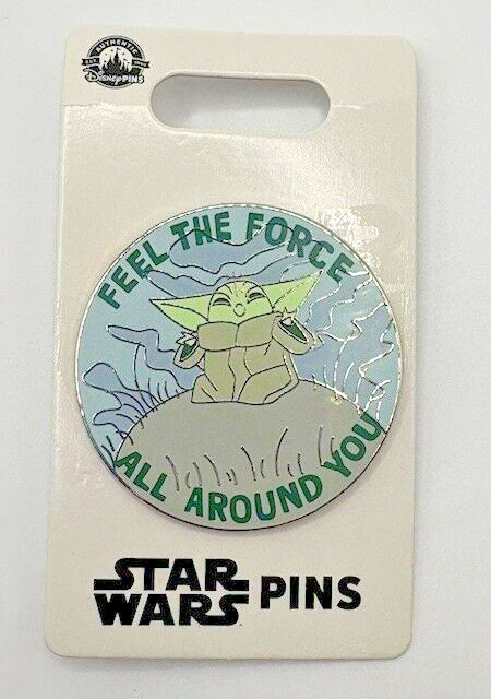 Disney Star Wars Mandalorian Baby Yoda Feel the Force All Around You pin  Carded