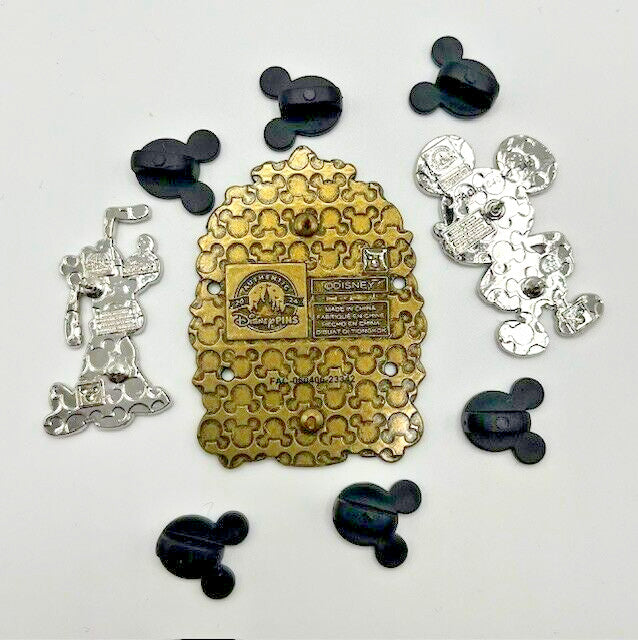 Disney BUILD-A-PIN  Mickey Mouse and Pluto 3 pin set carded