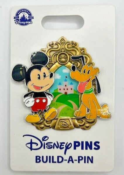 Disney BUILD-A-PIN  Mickey Mouse and Pluto 3 pin set carded