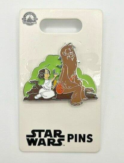 Disney Princess Leia Chewbacca Star Wars single carded pin