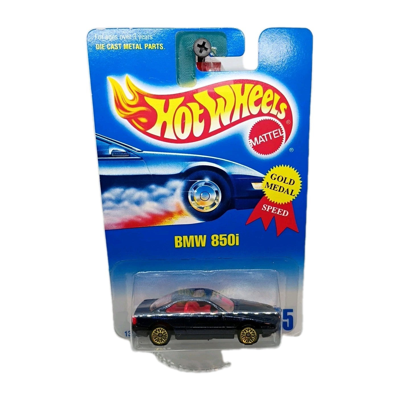 Vintage 1995 Hot Wheels #255 Gold Medal Speed BMW 850i – NIB