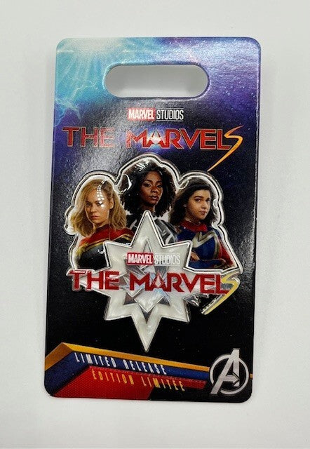 Disney THE MARVELS Logo single pin carded Limited release